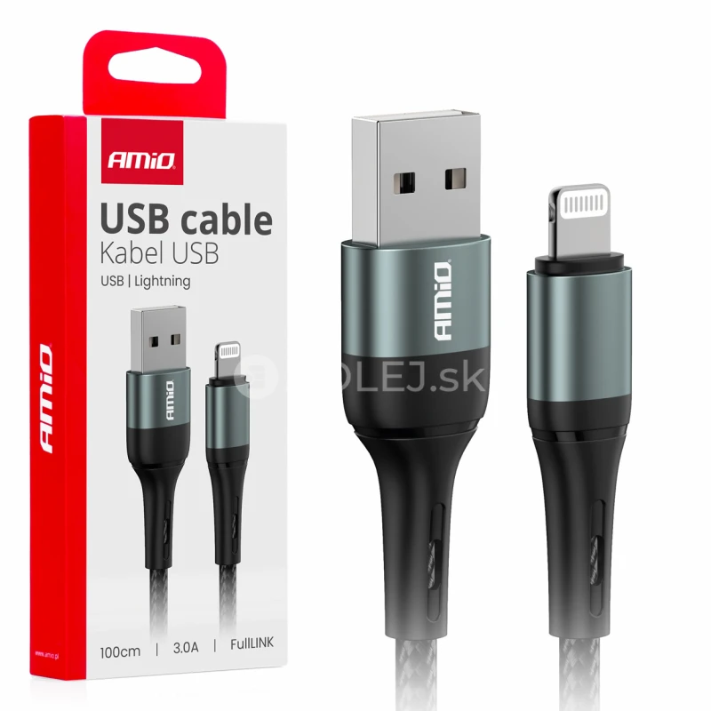 K&aacute;bel USB na Lightning 3A 100cm FullLINK AMIO-03913