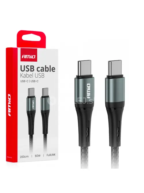Kábel 'USB-C na USB-C 60W 200cm FullLINK AMIO-03915