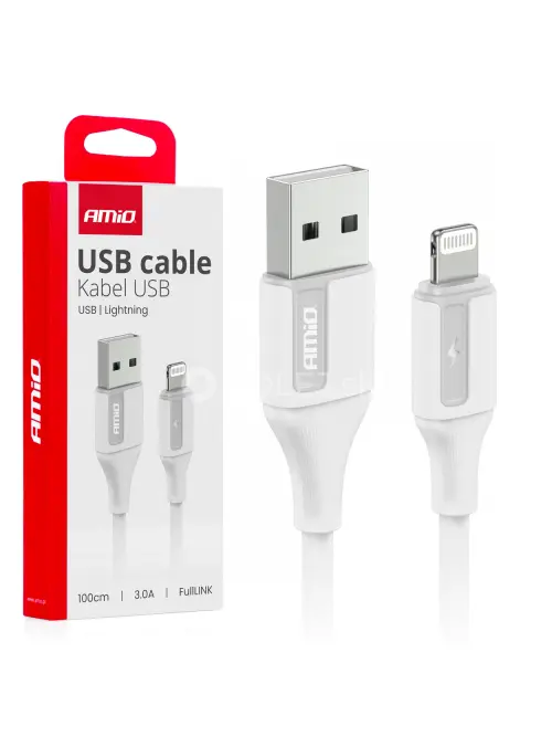 Kábel USB na Lightning 3A 100cm FullLINK AMIO-03919