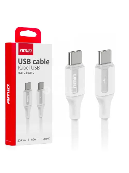 Kábel 'USB-C na USB-C 60W 200cm FullLINK AMIO-03921