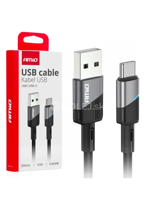 Kábel USB na USB-C 3A 200cm FullLINK AMIO-03924
