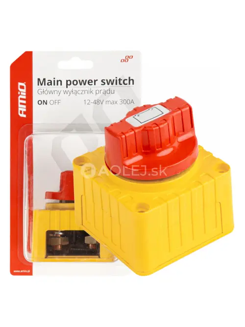Vypínač autobatérie hebel 12-48V max.300A AMiO-03839
