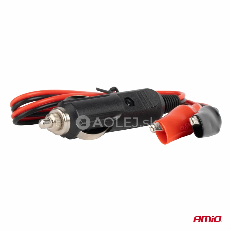 Adapt&eacute;r do z&aacute;suvky zapaľovača s krokod&iacute;lov&yacute;m v&yacute;stupom 12V 24V 60cm AMIO-03802