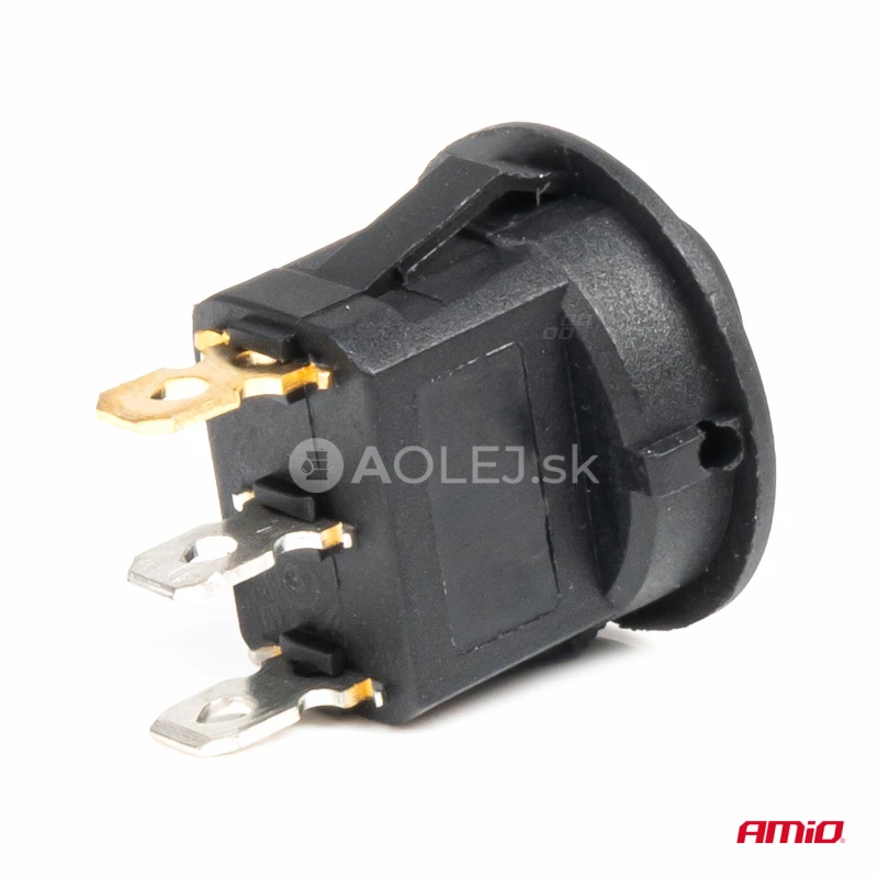 Kolískový okrúhly prepínač s červeným podsvietením AMIO-03961