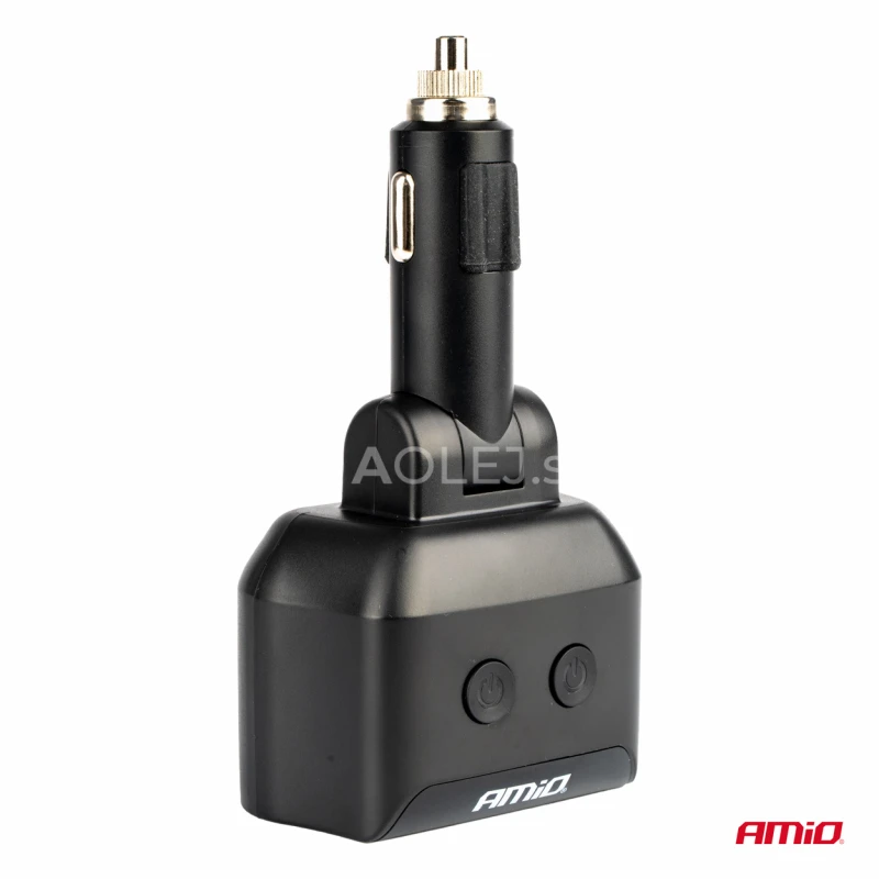 Dvojitá predlžovacia zásuvka 2xUSB 1xUSB C 12/24V max 200W AMIO-04173