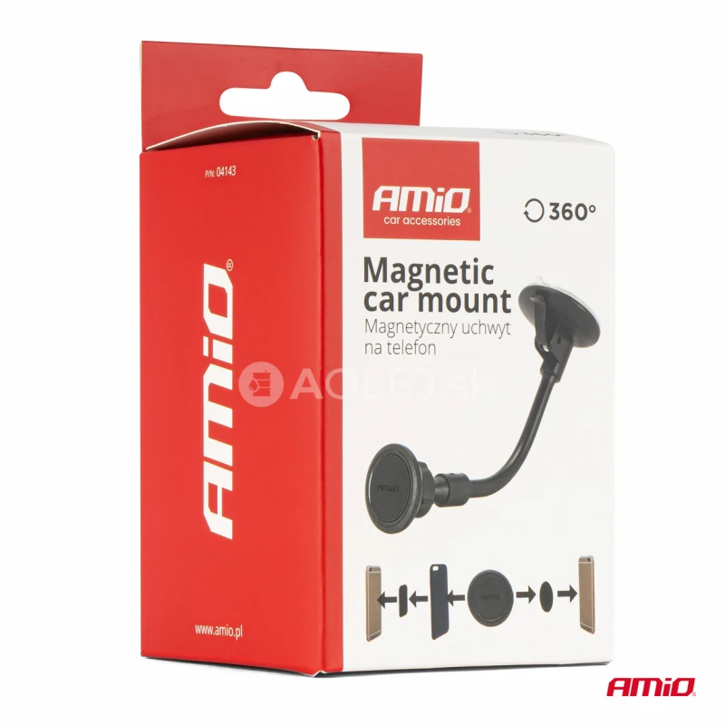 Magnetický flexibilný držiak na čelné sklo AMiO-04143