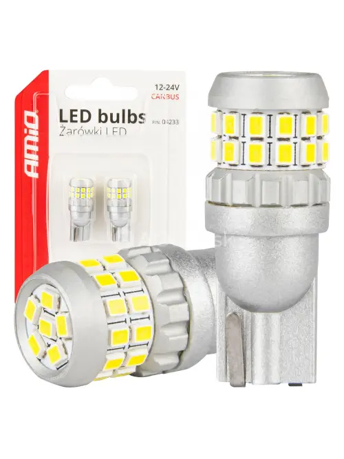 LED žiarovky CANBUS T10 W5W 30SMD 2016 Biela 12V/24V AMiO-04233