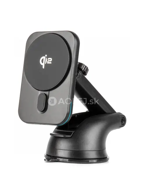 Držiak s magnetickou rychlonabíjačkou do auta Qi2 15W AMiO-04181
