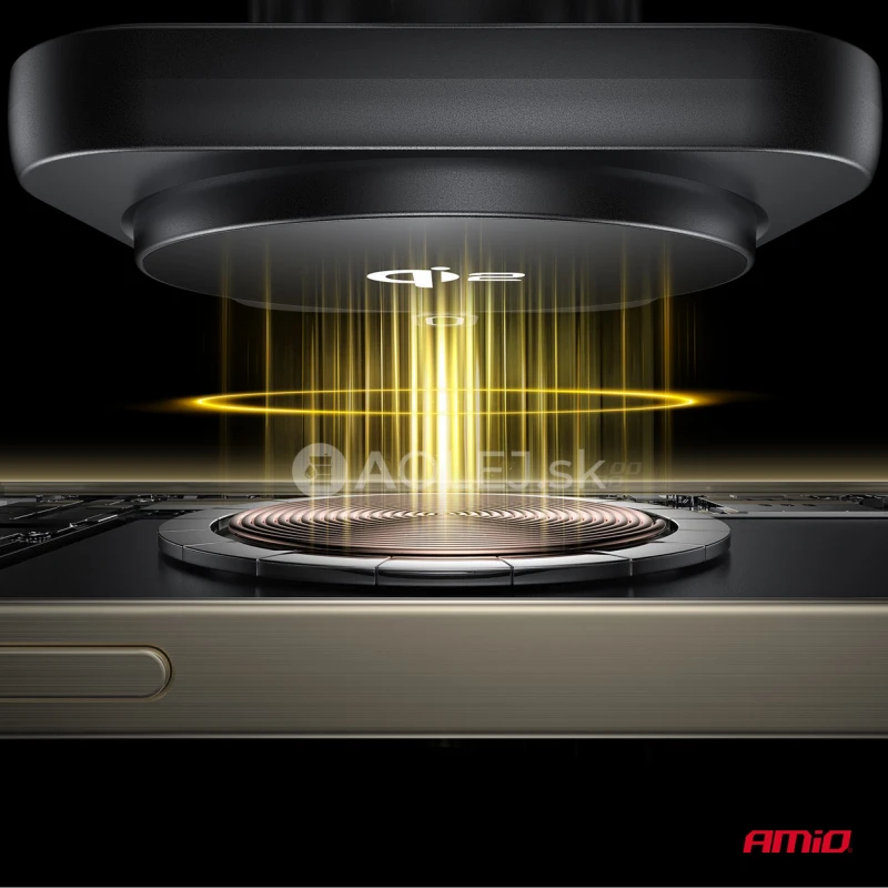 Držiak s magnetickou rychlonabíjačkou do auta Qi2 15W AMiO-04181