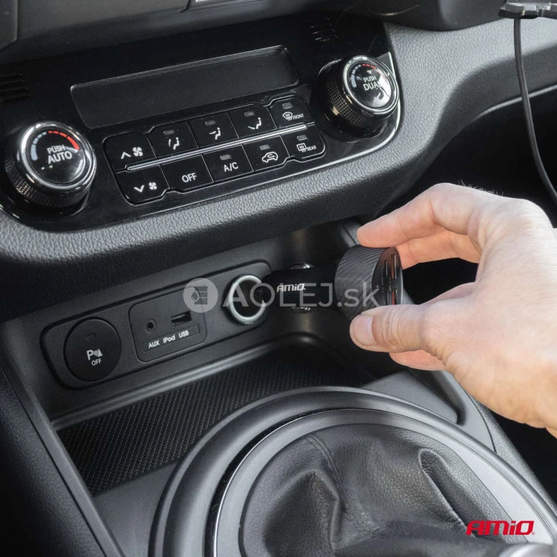 Nabíjačka do auta 50W 2xUSB-A + 2xUSB-C AMiO-04284