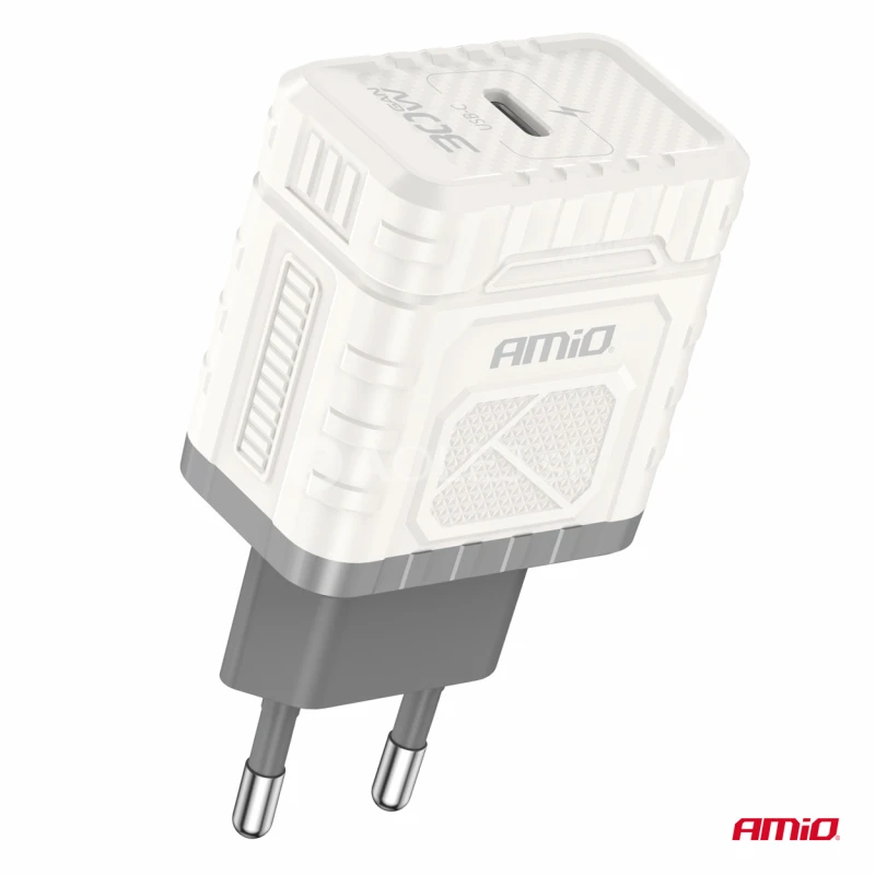 Nástenná nabíjačka Quick Charge GaN PD 30W USB-C AMIO-04285