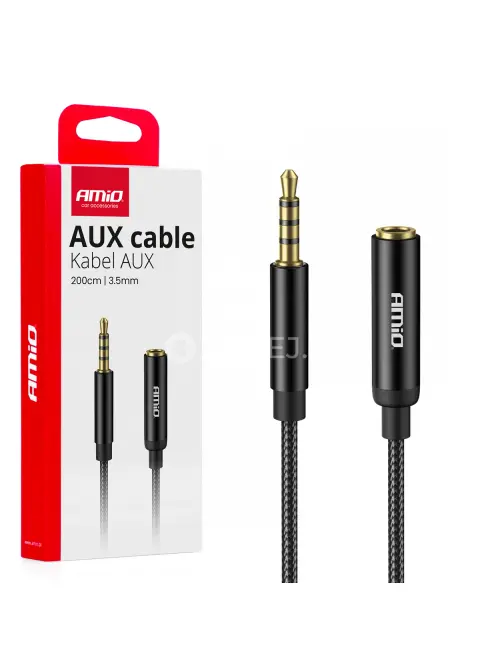 Predlžovací kábel AUX Mini Jack 3,5 mm samec na 3,5 mm samica 2 m AMIO-04296