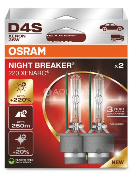 Osram D4S 35W P32D-5 10x1 Night Breaker Xenarc 220% Box