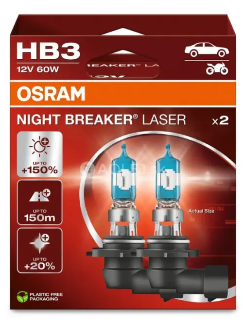 Osram HB3 12V 60W P20d Night Breaker Laser Box