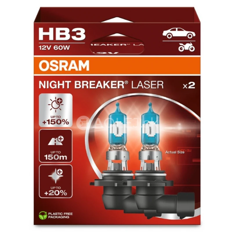 Osram HB3 12V 60W P20d Night Breaker Laser Box