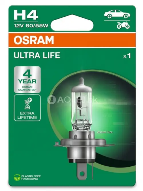 Osram H4 12V 60/55W P43t Ultra Life - blister