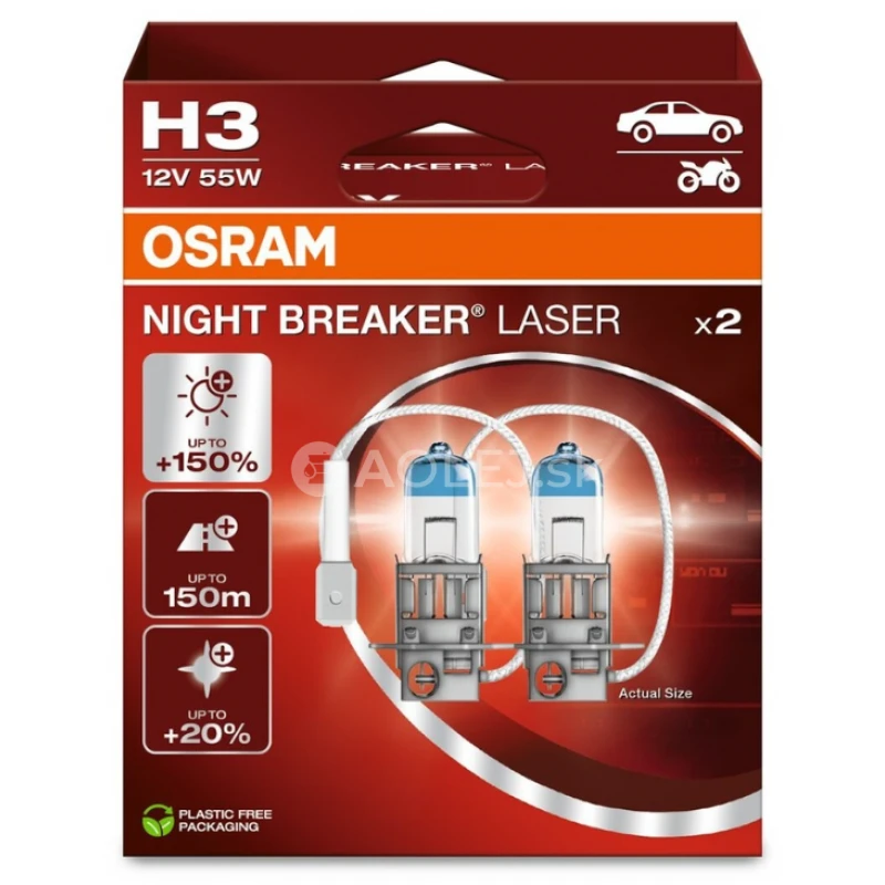 Osram H3 12V 55W PK22s Night Breaker Laser Box
