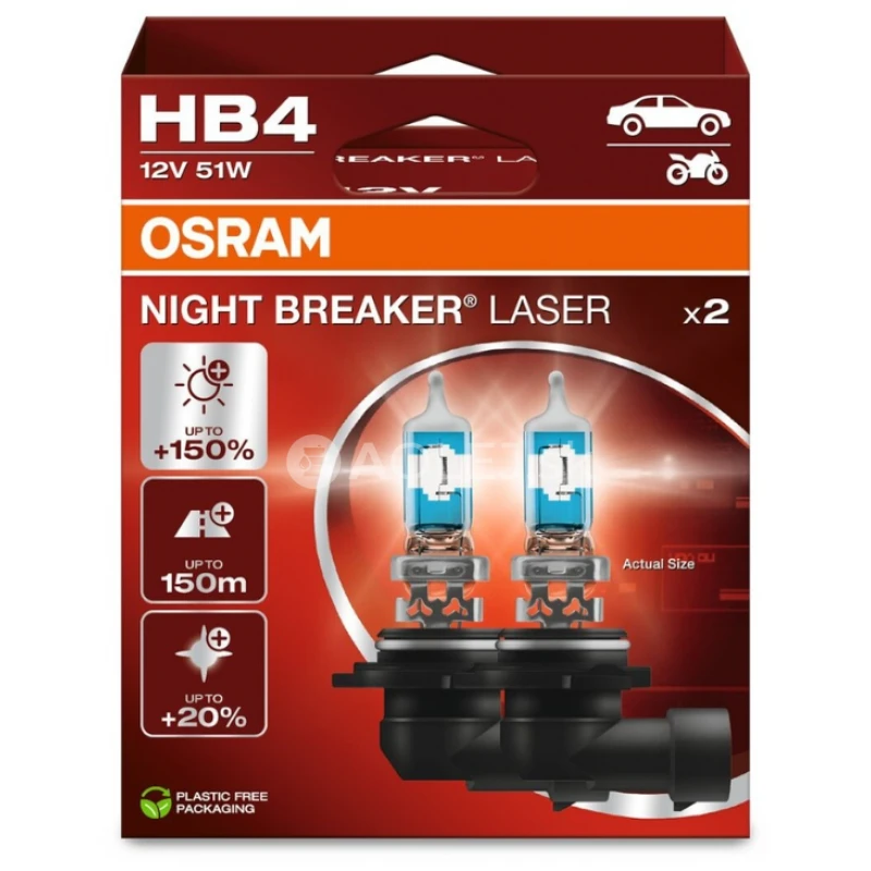 Osram HB4 12V 55W P22d Night Breaker Laser Box
