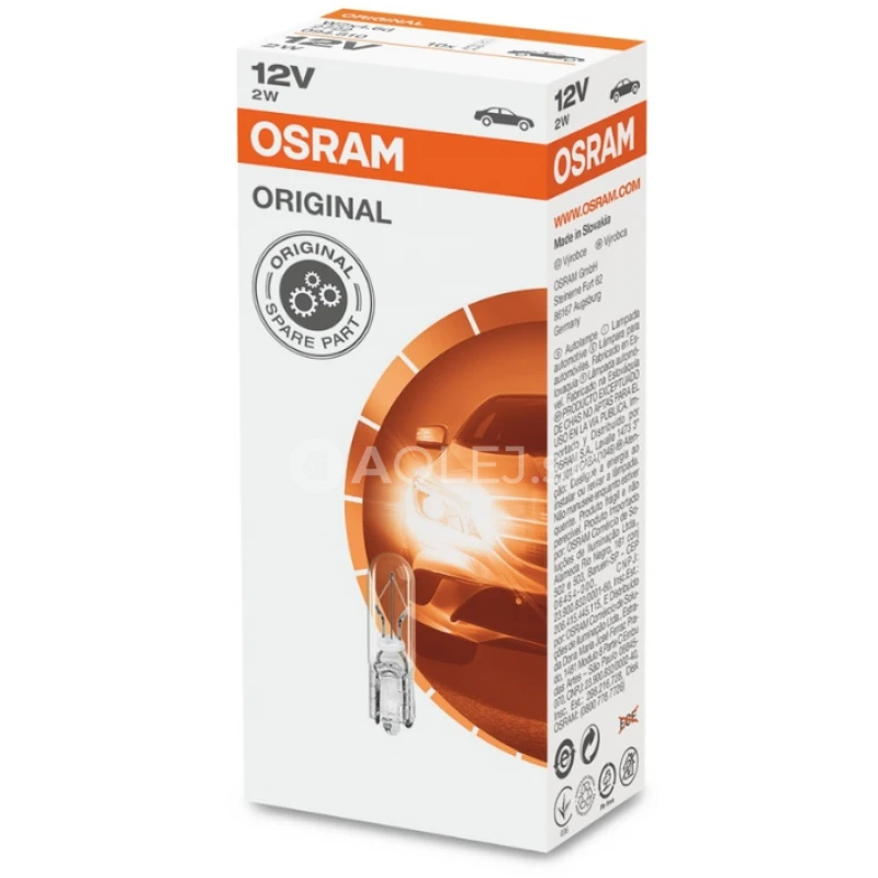 Osram W2W 12V 2W W2x4,6d Original