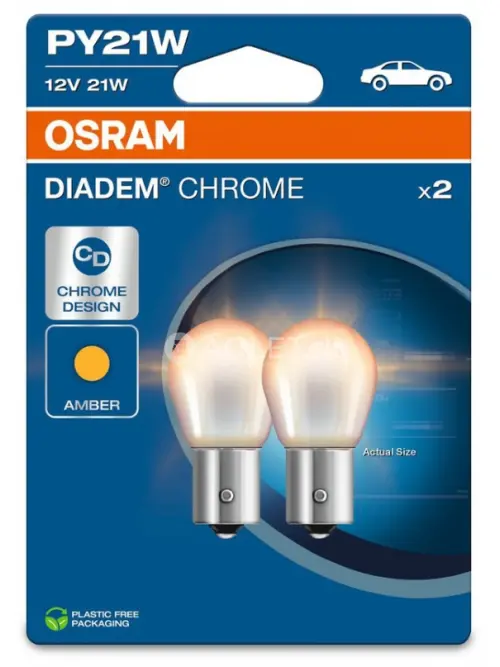 Osram PY21W 12V 21W BAU15s Diadem Chrome - blister 2ks