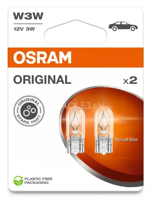 Osram W3W 12V 3W W2,1x9,5d Original - blister 2ks