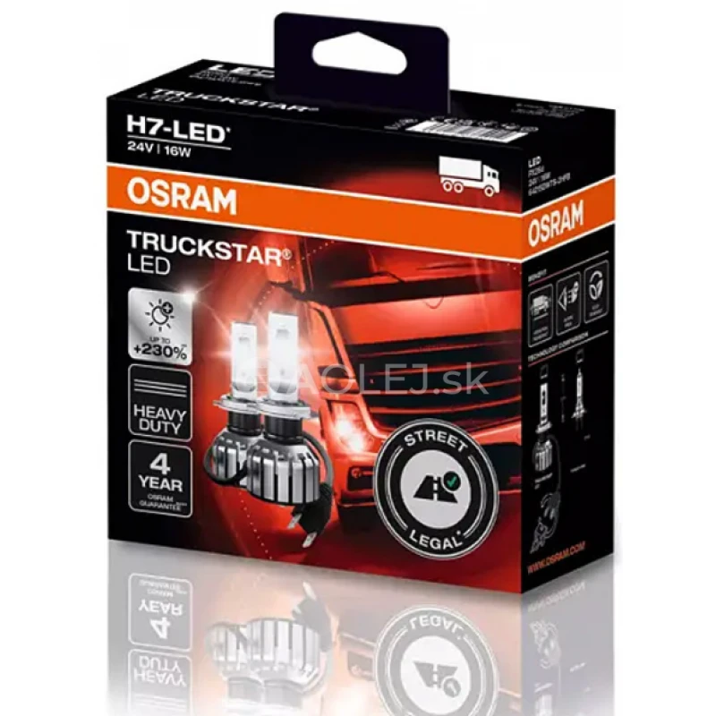 Osram H7 24V 18W +230% Truckstar LED 2ks