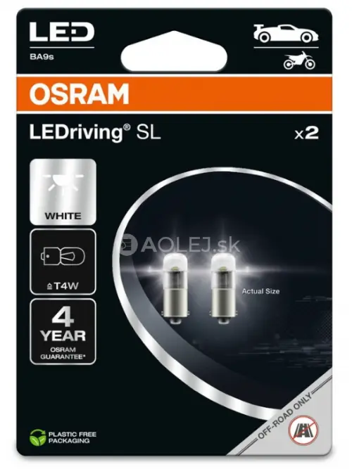 Osram T4W 12V 1W BA9s LEDriving SL - blister 2ks