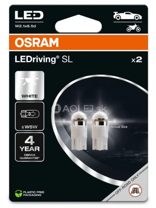 Osram W5W 12V 1W W2,1x9,5d LEDriving SL (biela) - blister 2ks