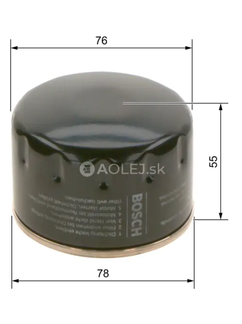 Olejov&yacute; filter P3141 Bosch 0451103141