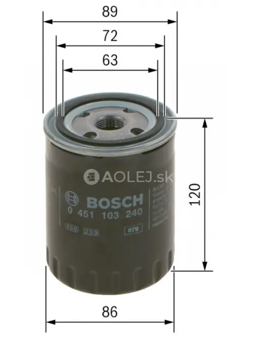 Olejov&yacute; filter P3240 Bosch 0451103240