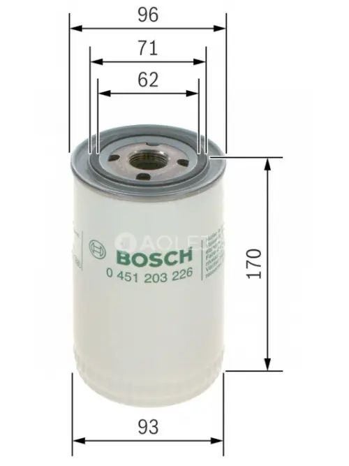 Olejov&yacute; filter P3226 Bosch 0451203226