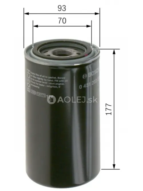 Olejov&yacute; filter P3228/1 Bosch 0451203228