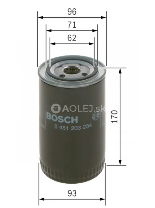 Olejov&yacute; filter P3234 Bosch 0451203234
