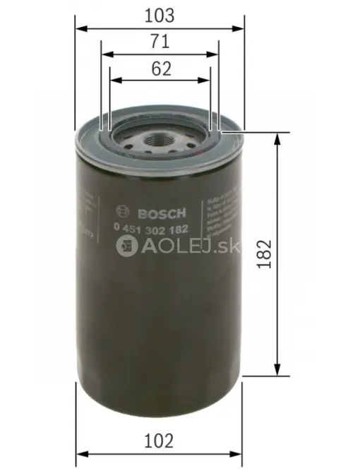 Olejov&yacute; filter P2182 Bosch 0451302182