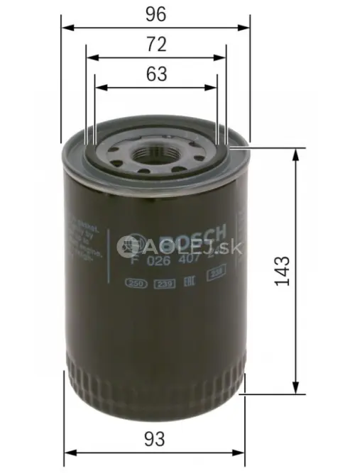 Olejov&yacute; filter P7248 Bosch F026407248