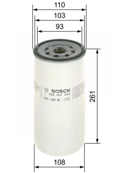 Olejov&yacute; filter P7043 Bosch F026407043