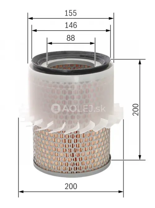 Vzduchov&yacute; filter S9186 Bosch 1987429186