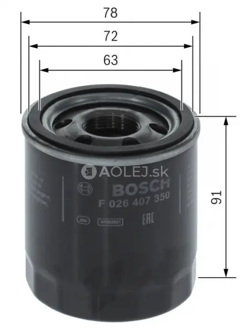 Olejov&yacute; filter P7350 Bosch F026407350