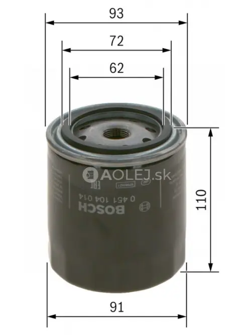 Olejov&yacute; filter P4014 Bosch 0451104014