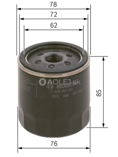 Olejov&yacute; filter P7202 Bosch F026407202