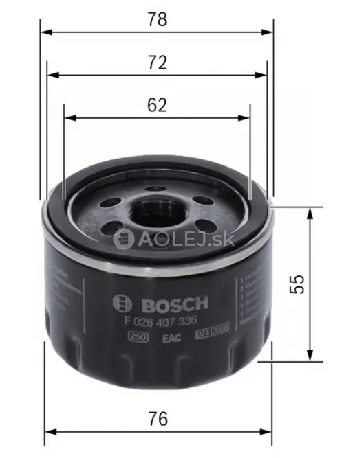 Olejov&yacute; filter P7336 Bosch F026407336