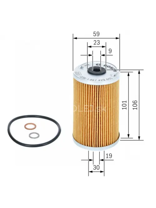 Olejov&yacute; filter P9605 Bosch 1457429605