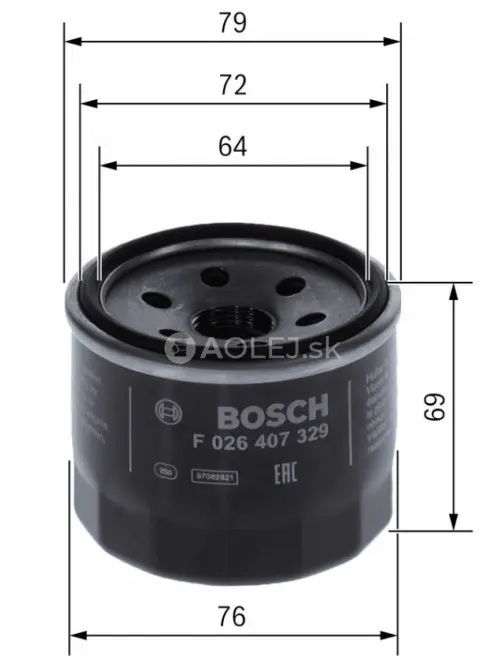 Olejov&yacute; filter P7329 Bosch F026407329