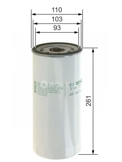 Olejov&yacute; filter P0003 Bosch 0451300003