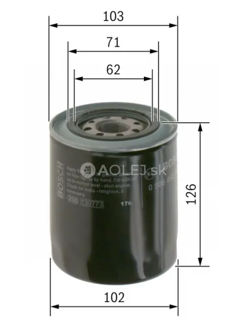 Olejov&yacute; filter P2066 Bosch 0986452066