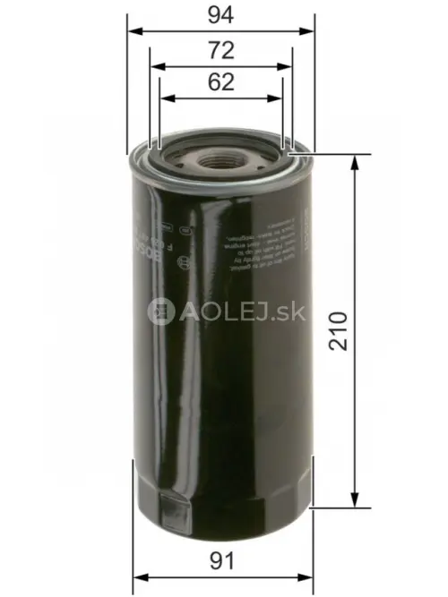 Olejov&yacute; filter P7234 Bosch F026407234