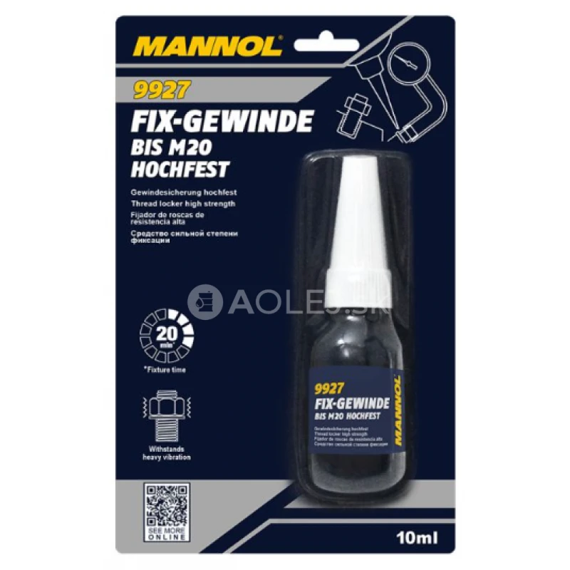 Mannol 9927 Upevňovač z&aacute;vitov - vysok&aacute; pevnosť 10ml