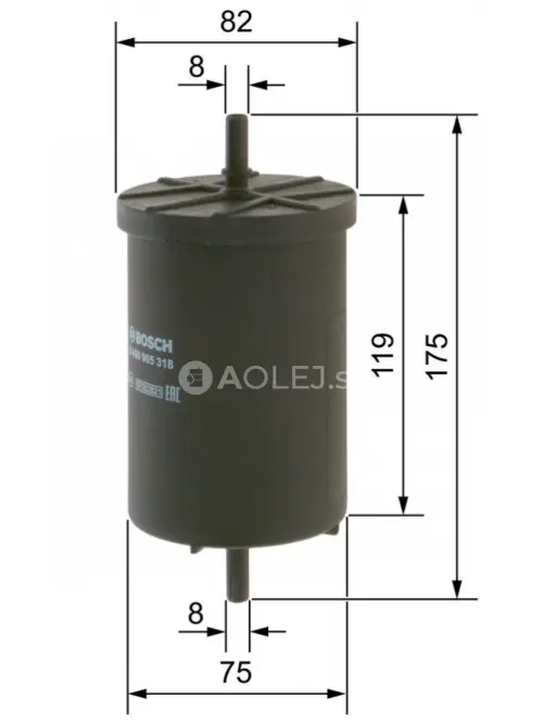 Palivov&yacute; filter F5318 Bosch 0450905318