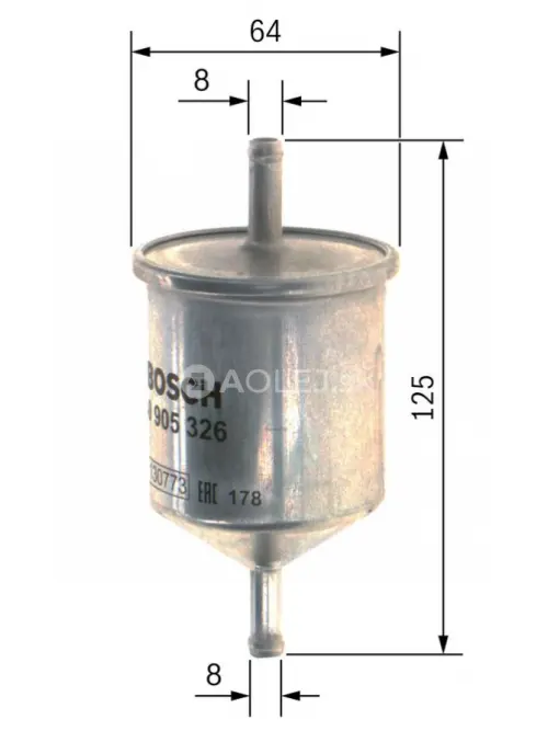 Palivov&yacute; filter F5326 Bosch 0450905326