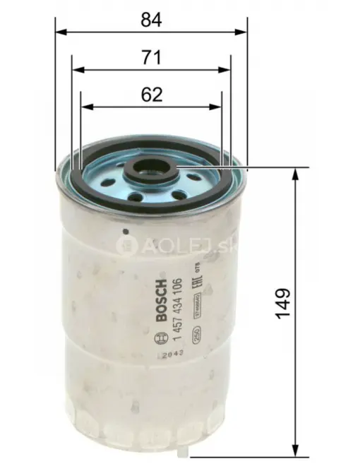 Palivov&yacute; filter N4106 Bosch 1457434106